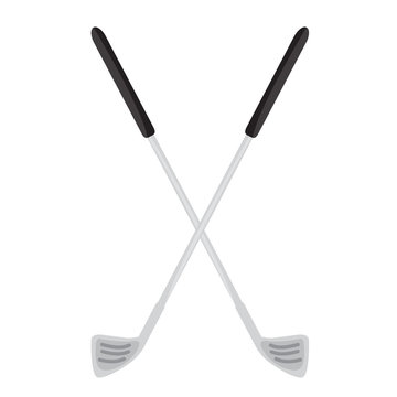 Isolated golf clubs image. Vector illustration design