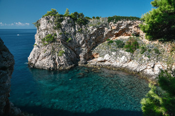 Fototapeta na wymiar Dalmatian Coast in Dubrovnik, Croatia
