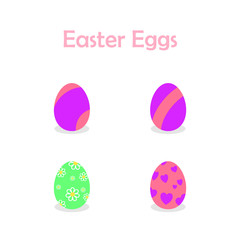 Fototapeta na wymiar illustration of easter eggs collection for easter day
