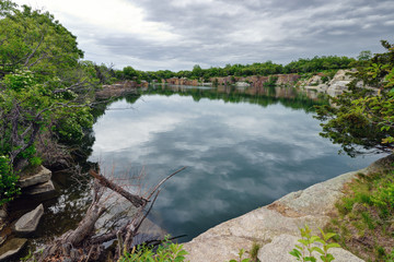  Old Granite Quarry at Halibut Point State Park in Rockport, Massachusetts, USA