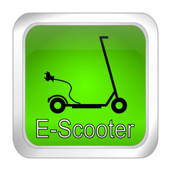 E-Scooter Button - 3D illustration