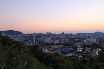  땅거미진 서울 풍경 (석양, 황혼이 아름다운 서울 풍경)