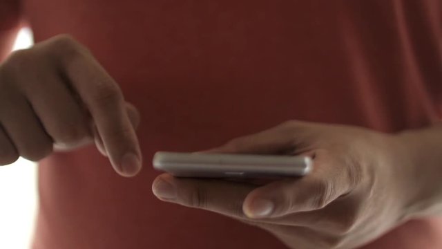 Man using mobile phone