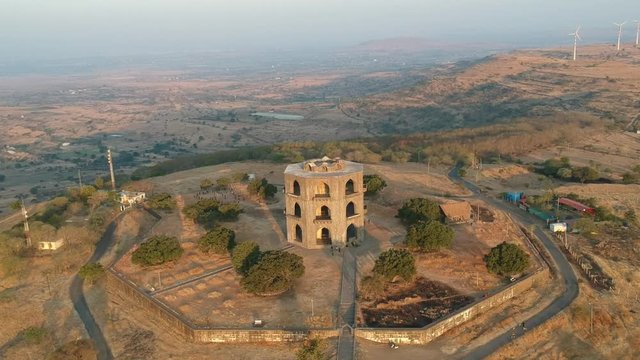 Chandbiwi's Mahel, Chand Bibi Palace in Ahmednagar, India - octal stone structure - Indian History | Warrior | Chand Bibi |  Islamic Culture, Architecture and Art of the Deccan Sultanate | Aerial