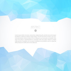 Blue triangle background banner brochure template