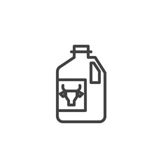 Milk pack line icon. linear style sign for mobile concept and web design. Canister of cow milk outline vector icon. Dairy product symbol, logo illustration. Pixel perfect vector graphics