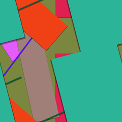 Flat material design - Creative vector trend seamless