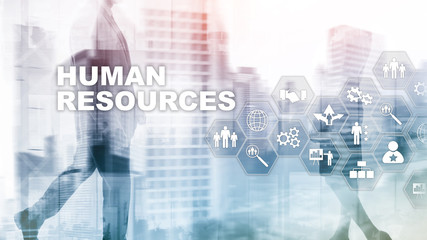 Fototapeta na wymiar Human Resources HR management concept. Human resources pool, customer care and employees.