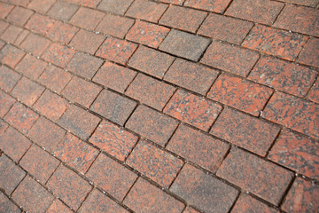 the floor is of red granite