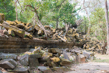 Fototapeta na wymiar Siem Reap, Cambodia - Mar 07 2018: Beng Mealea in Siem Reap, Cambodia. It is part of Angkor World Heritage Site.