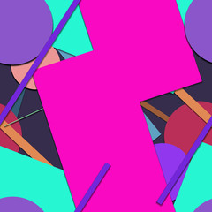 Flat material design - Creative vector trend seamless
