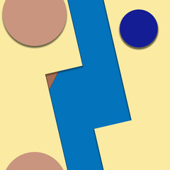 Flat material design - Creative vector trend seamless