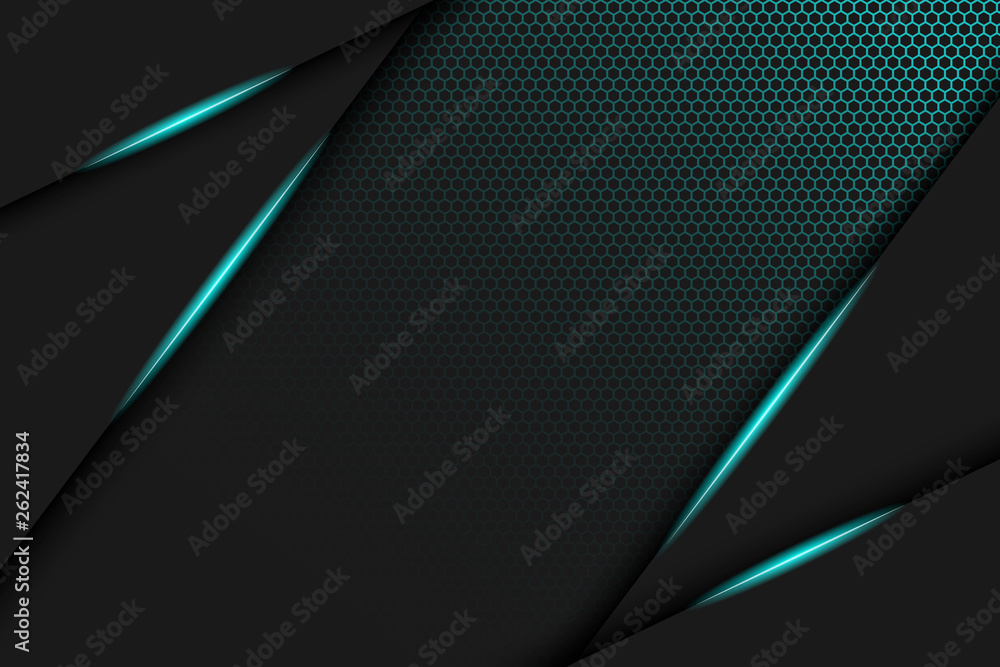Aufkleber abstract metallic blue black frame layout modern tech design template background