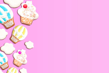 Abstract background with sweets.