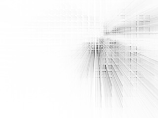 Abstract black on white background element. Fractal graphics 3d illustration. Science or technology concept.