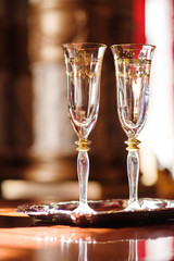 two glasses of champagne