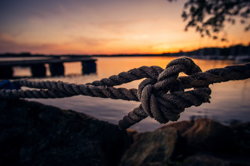 interesting rope in sunset