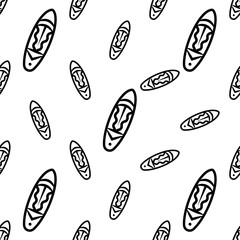 Surfboard Icon Seamless Pattern, Surf Board Icon, Water Sport Icon