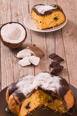 Chocolate coconut cake.