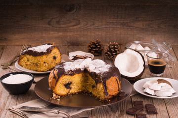 Chocolate coconut cake.