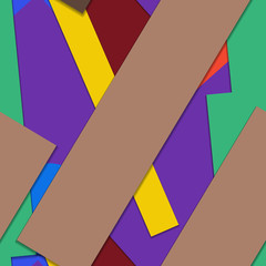 Flat material design - Creative vector trend seamless