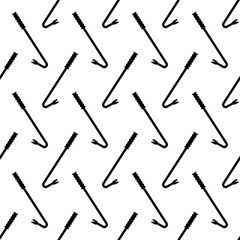 Crowbar Icon Seamless Pattern, Crowbar Rod
