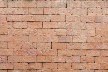 Clay bricks wall texture and background.Brown brick.
