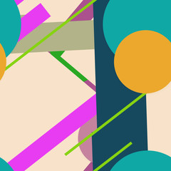 Flat material design - Creative vector trend seamless