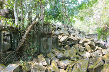 Fototapeta premium Siem Reap, Cambodia - Mar 07 2018: Beng Mealea in Siem Reap, Cambodia. It is part of Angkor World Heritage Site.