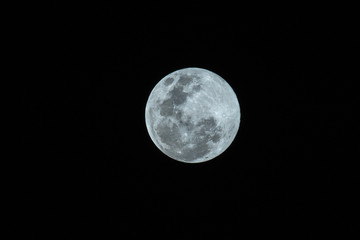 Obraz premium Supper full moon in Feb 2019 at thailand