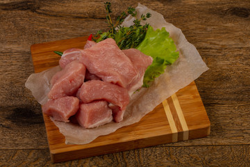 Raw pork meat for roast