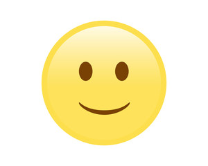 Vector isolated yellow happy smiley face flat icon