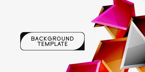 Triangular low poly background design, multicolored triangles. Vector