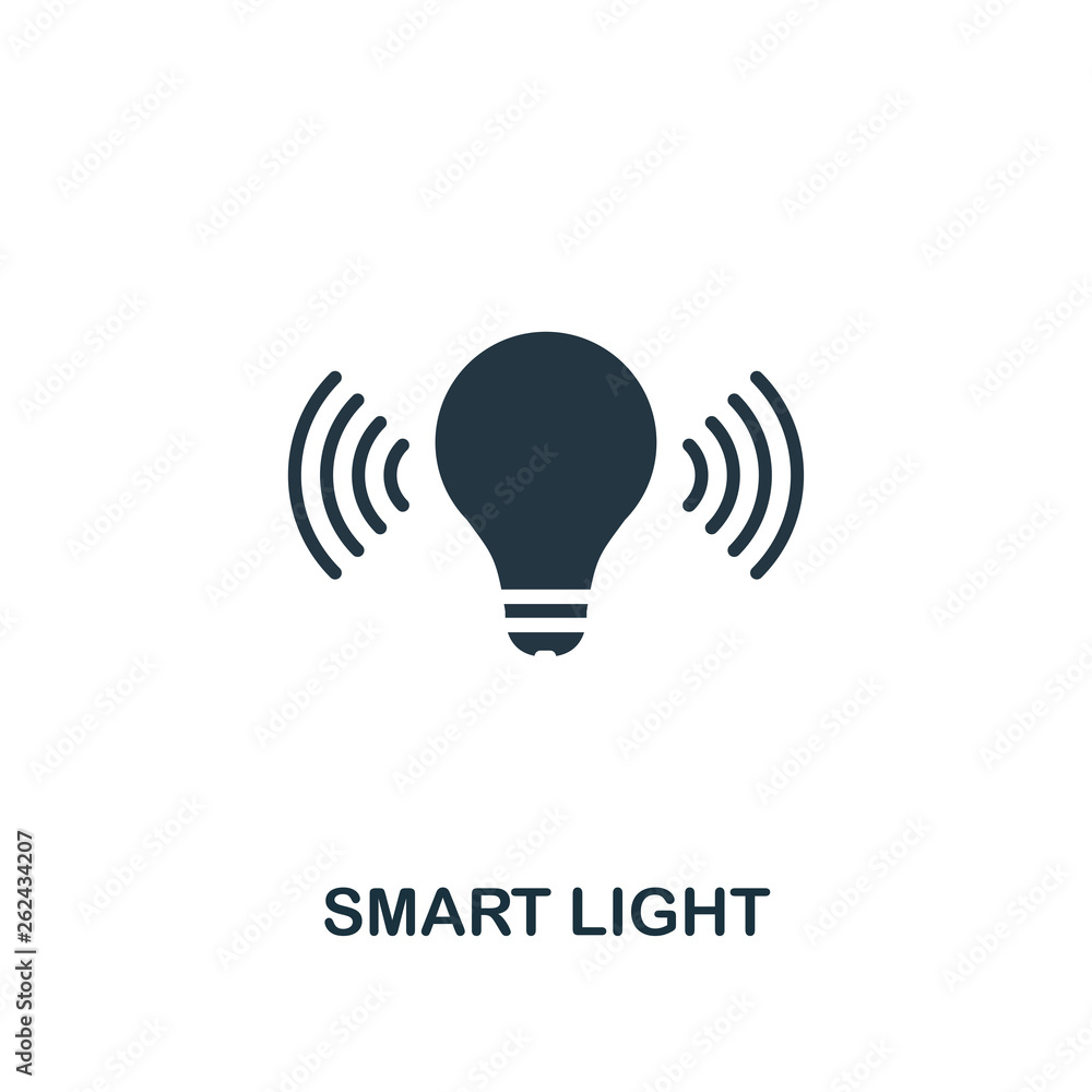 Poster smart light icon. creative element design from smart home icons collection. pixel perfect smart ligh
