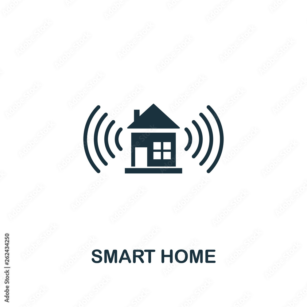Poster smart home icon. creative element design from smart home icons collection. pixel perfect smart home 