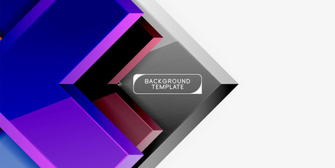 Glossy modern geometric background, abstract arrows composition