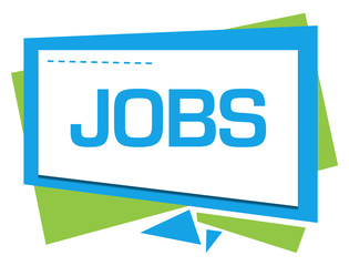 Jobs Green Blue Squares Triangles Text 