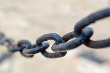 Chain on a blurred background