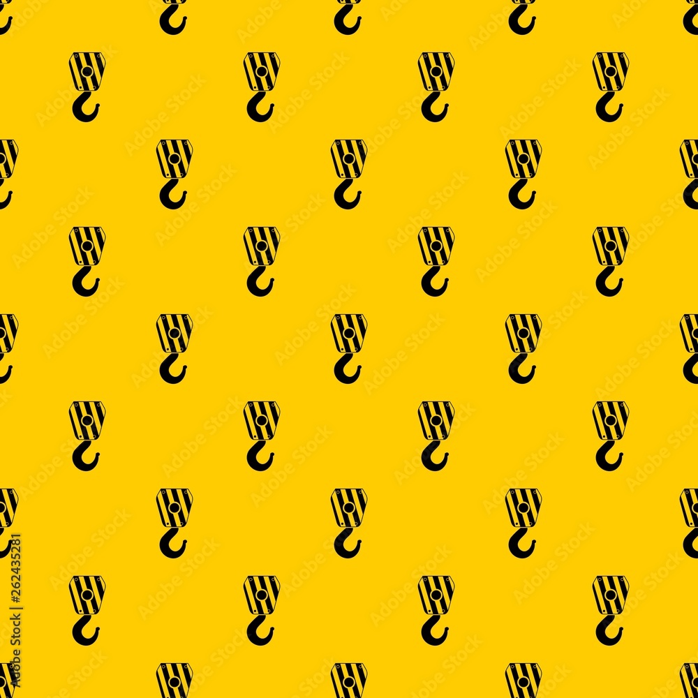 Poster crane hook pattern seamless vector repeat geometric yellow for any design