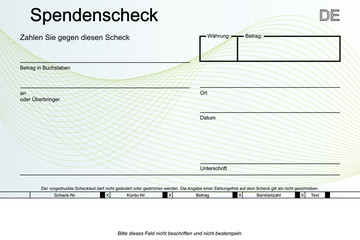 Spendenscheck 105