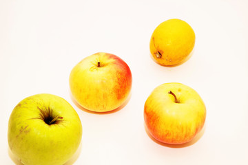 apples on white background