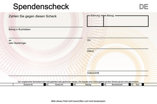 Spendenscheck 104
