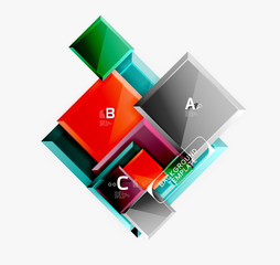 Minimal square banner abstract background