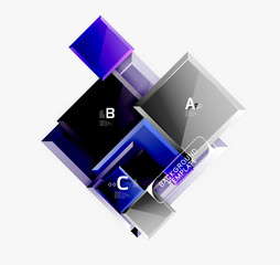 Abstract square composition for background, banner or logo