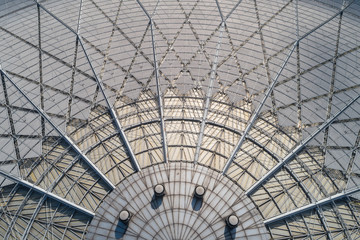 Roofing of railway station steel frame structure 