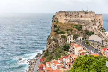 View of a Southern Mediterranean Coastal Village Southern Italy