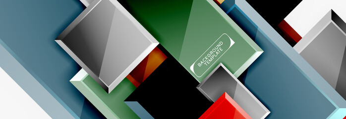 Minimal square banner abstract background