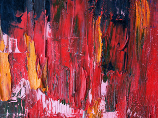 Hand drawn oil painting .Oil painting on canvas. Multi color  background.abstract  background and...