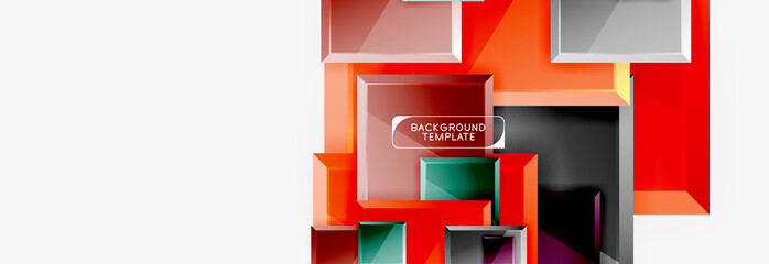 Abstract square composition for background, banner or logo