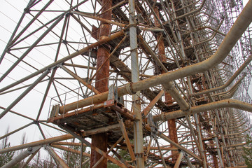 Military antenna in Chernobyl,Tour to Chernobyl and Pripyat